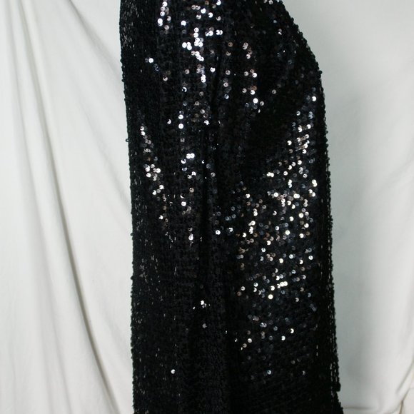 Loila Sequin Covered Open Front Cardigan Women's Small Lined Long Sleeve Evening - Picture 10 of 15